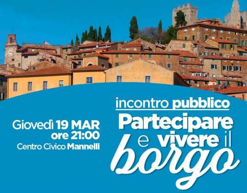 Incontro pubblico per condividere riflessioni, proposte e visioni sul presente e sul futuro del paese