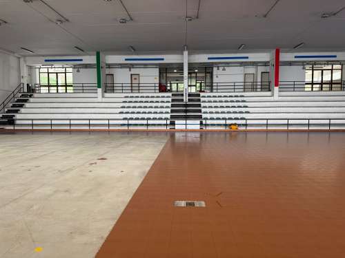 Alla Palestra la Pieve di  Campiglia Marittima sono iniziati i lavori di riqualificazione