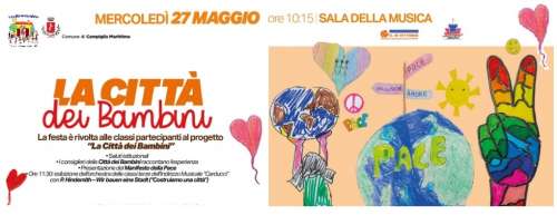 Festa finale della Citt� dei bambini con le classi delle consigliere e dei consiglieri: tema, la pace
