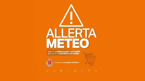 Allerta meteo codice  Arancio per temporali forti dalle 17 del 7 ottobre alle 17 di gioved� 8 ottobre. Scuole e altre strutture chiuse