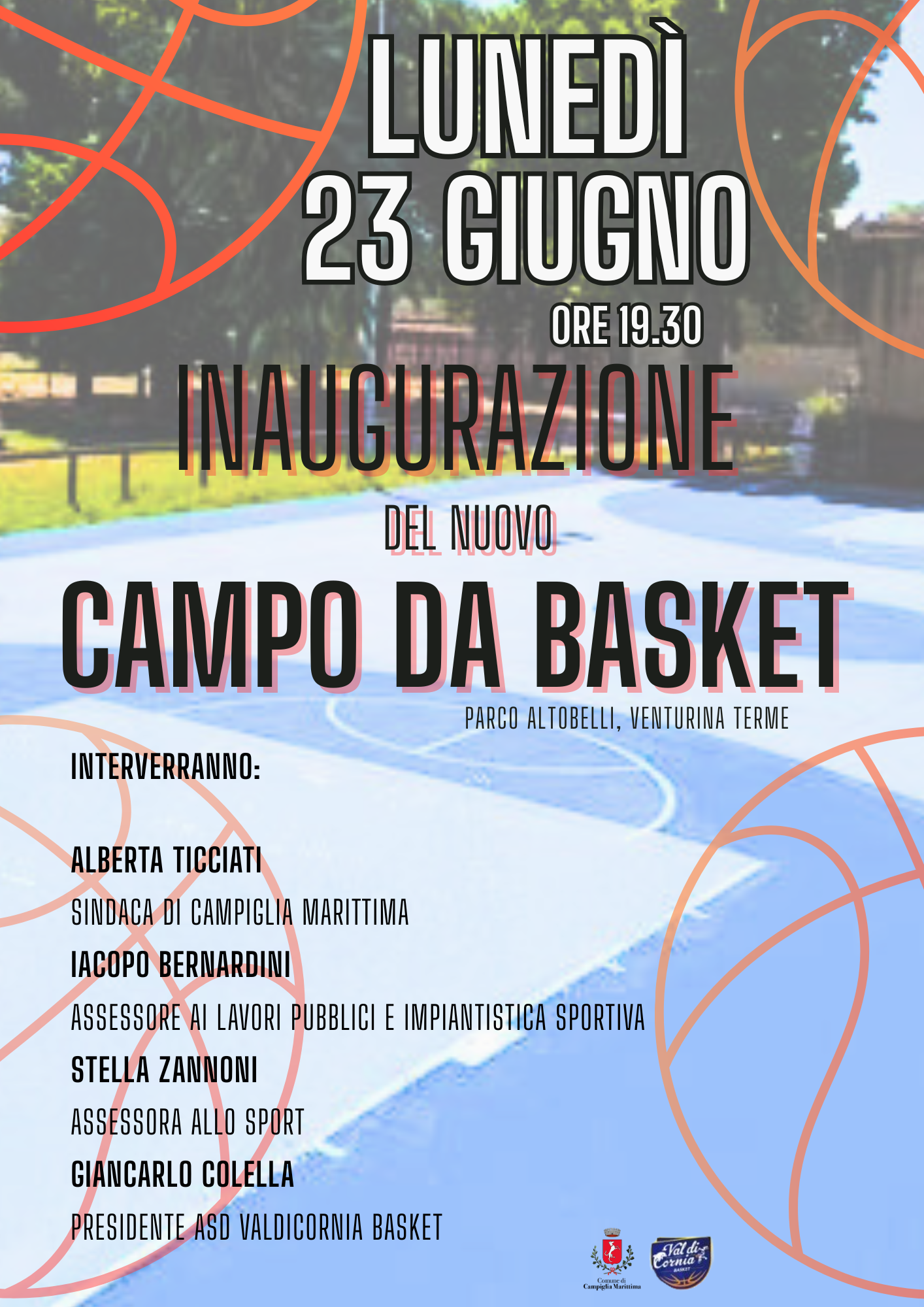 locandina inaugurazione campo basket