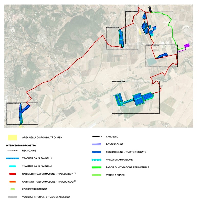 Grafica progetto agrivoltaico Iren La Monaca