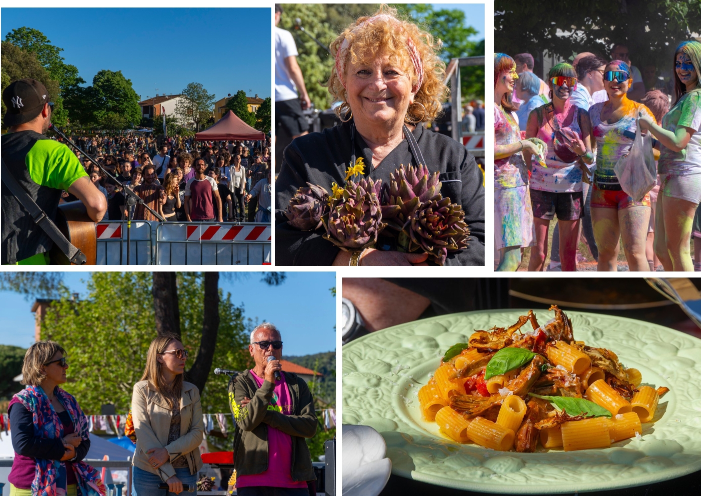 Collage momenti carciofo pride