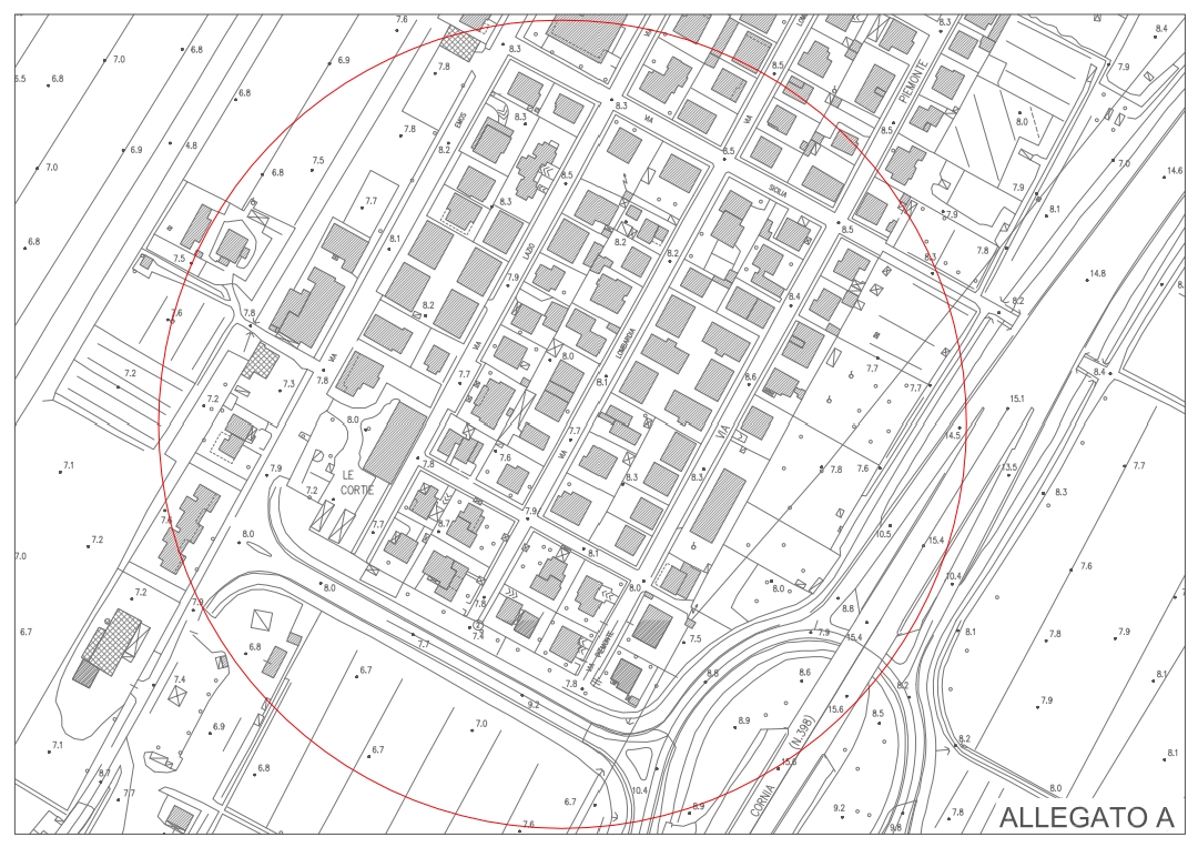 Mappa zona soggetta a trattamenti adulticidi e antilarvali