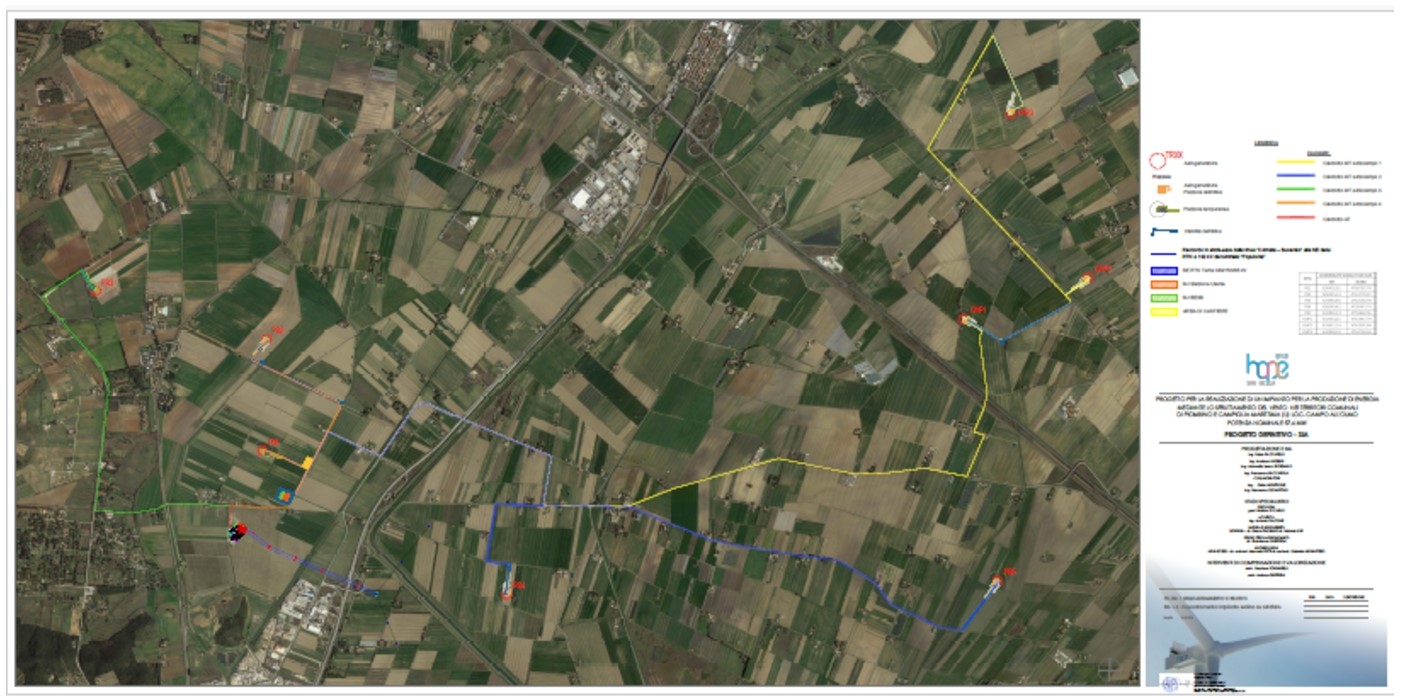 progetto eolico inquadramento  foto