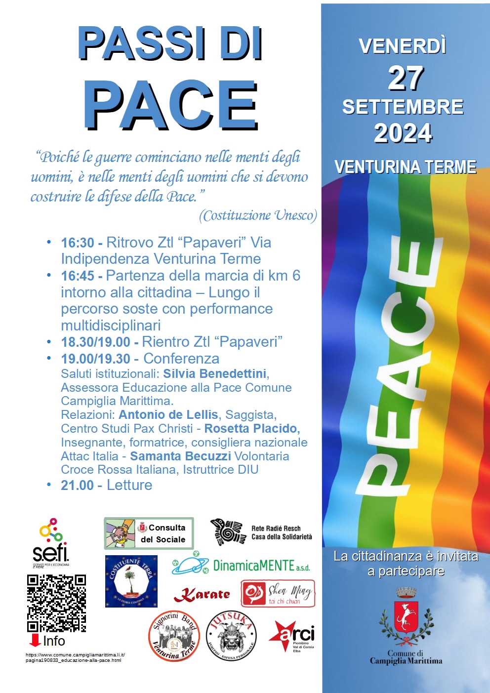 locandina giornata pace con programma