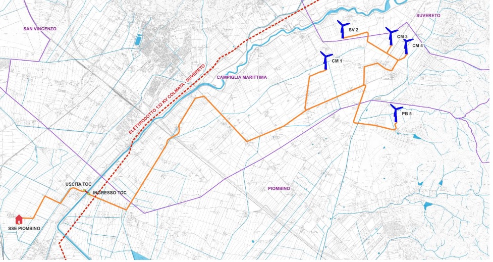Posizionamen to degli aerogeneratori