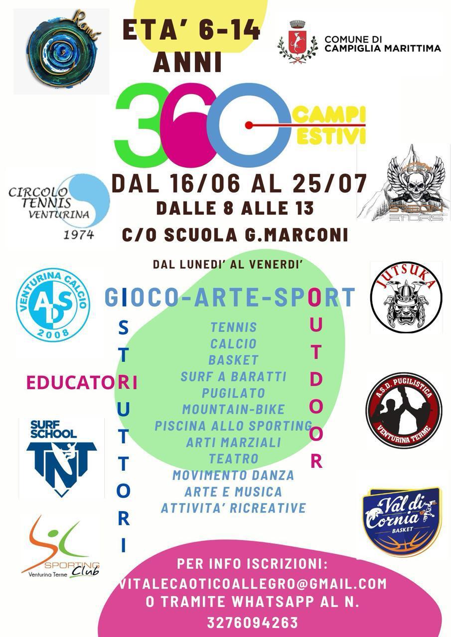 locandina dei campi estivi 360
